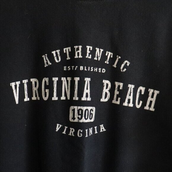 Virginia Beach Women's Sz M Navy Blue Casual Crewneck Pullover Stretch Sweater - Picture 6 of 12